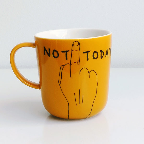 mug not today jaune
